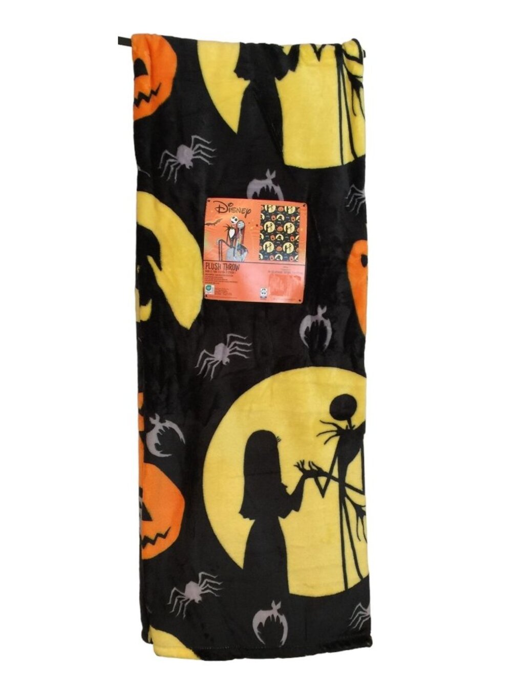 Disney The Nightmare Before Christmas Jack Sally Moonlight Plush Throw